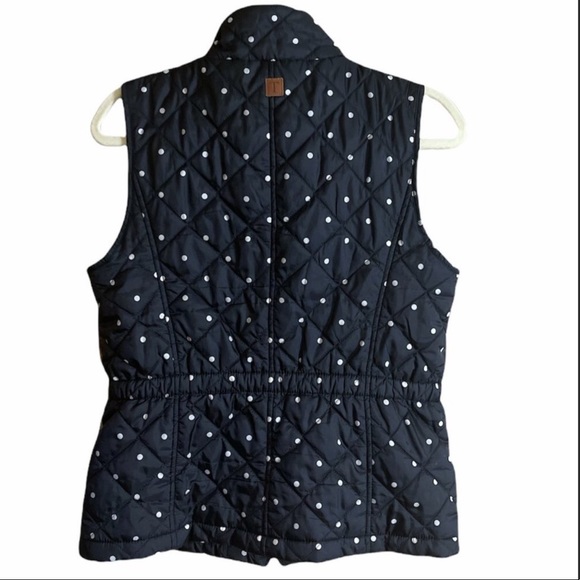 Cute Talbots Quilted Polka Dot Puffer Vest S - Picture 4 of 13